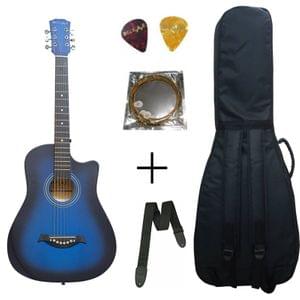 Belear I-280-CBL Couturier 38 Inch Blue Cutaway Acoustic Guitar With Bag , String ,Strap and Picks