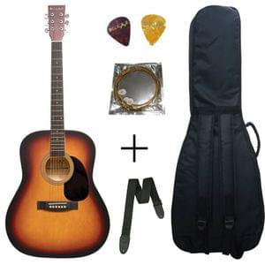 Belear K-610SSBM Vega 41 Inch Satin Sunburst Dreadnought Acoustic Guitar With Bag , Strap ,String and Picks