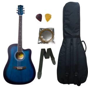 Swan7 41C Maven Series Spruce Wood Blue Matt Acoustic Guitar With Bag,String,Strap and Picks